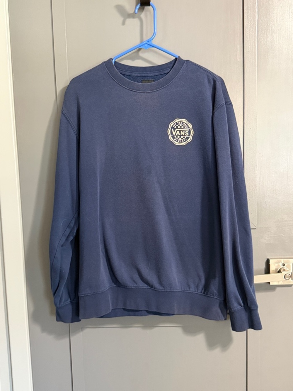 Vans Navy Crewneck Sweatshirt with Chest Badge